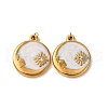 304 Stainless Steel Enamel Pendants STAS-U061-03G-1
