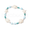 Dyed Synthetic Turquoise & Natural Howlite Beads Bracelets for Women BJEW-JB11794-01-2
