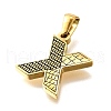 Golden 304 Stainless Steel Pendants STAS-K300-01G-X-2