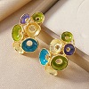 Alloy Enamel Stud Earrings UQ1707-3-1