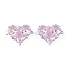 Brass Pave Cubic Zirconia Connector Charms KK-L208-04P-03-2