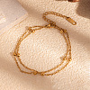 Vintage Stainless Steel Double-Strand Bracelets LR9145-3