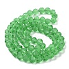 Electroplate Transparent Glass Beads Strands EGLA-I018-FA05-2