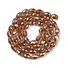 Transparent Electroplate Glass Beads Strands EGLA-N013-T10mm-B16-2