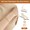Beebeecraft 6Pcs Brass Bead Tips KK-BBC0013-75-2