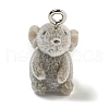 Flocking Resin Cute Pendants RESI-L043-01P-03-1