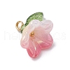 Acrylic Flower Charms PALLOY-TA00250-4