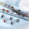 Oval Natural & Synthetic Gemstone Finger Rings RJEW-M063-01P-1