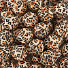 50Pcs Printed Natural Wooden Beads WOOD-TA0001-56-5