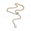 Alloy & Glass Pearl Round Beaded Y Necklaces for Women FS-WGF55A0-01-4