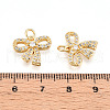 Brass Micro Pave Cubic Zirconia Charms KK-N257-42G-3