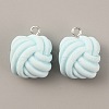 Opaque Resin Pendants RESI-WH0029-24P-02-2