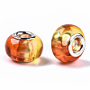 Transparent Two Tone Resin European Beads RPDL-T003-002G-2