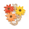 Sunflower Enamel Pins JEWB-M070-02G-1