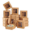 Square Foldable Creative Kraft Paper Box CON-WH0089-20B-1