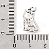 Brass Micro Pave Cubic Zirconia Pendants KK-V007-005P-01-3