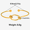 304 Stainless Steel Cuff Bangles for Women OM2706-2-4