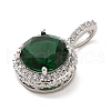 Brass Micro Pave Clear Cubic Zirconia Pendants KK-M275-58P-2