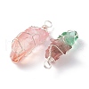 Natural Dyed Quartz Bead Pendants PALLOY-JF00921-S-3