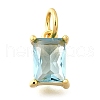 925 Sterling Silver Pave Clear Cubic Zirconia Charms STER-V001-02G-03-1