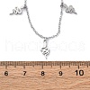 304 Stainless Steel Snake Tassel Necklaces NJEW-R026-20P-5