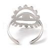 304 Stainless Steel Open Cuff Ring for Women RJEW-F166-02P-02-3