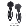 Electrophoresis Black Plated Zinc Alloy Bookmarks Cabochon Settings OFST-PW0006-29D-1