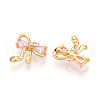 Brass Micro Pave Cubic Zirconia Charms KK-N261-92A-G-2