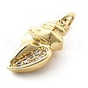 Brass Micro Pave Cubic Zirconia Pendants KK-Q029-02D-G-2