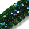 Electroplate Transparent Glass Beads Strands EGLA-A035-T8mm-L10-1