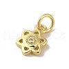 Real 18K Gold Plated Brass Pave Cubic Zirconia Pendants KK-M283-09A-01-2