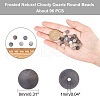 ARRICRAFT Frosted Natural Cloudy Quartz Round Beads Strands G-AR0002-66-2