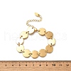 304 Stainless Steel Shell Shape Link Chain Bracelets for Women BJEW-S165-03G-4