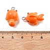 Cute Opaque Resin Pendants RESI-S020-02P-3