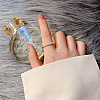 Brass Micro Pave Clear Cubic Zirconia with Plastic Pearl Cuff Rings for Women FS-WGA4F6C-01-2