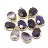 Natural Amethyst Pendants G-Q494-49-1