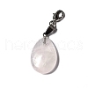 Natural Rose Quartz Pendant Decorations PALLOY-PH01401-01-1