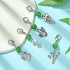 Alloy Cactus Pendant Decoration HJEW-JM01552-01-2