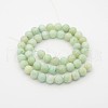 Natural Flower Amazonite Round Bead Strands G-P070-33-10mm-2