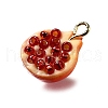 Brass Acrylic Pendants OACR-R006-04G-04-2