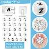 SUNNYCLUE 52Pcs 26 Styles Cube with Letter Silicone Beads SIL-SC0001-84-2