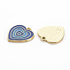 Rack Plating Light Gold Alloy Enamel Pendants ENAM-Q444-014E-RS-2