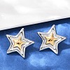 304 Stainless Steel Stud Earrings EJEW-S265-10GP-3