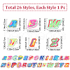 Gorgecraft 26Pcs 26 Style Letter A~Z Computerized Embroidery Cloth Iron on/Sew on Patches PATC-GF0001-19-2