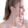 Elegant European Style Floral Tassel Brass Hoop Earrings SZ9502-2
