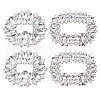   4Pcs 2 Style Alloy Crystal Rhinestone Shoe Decorations AJEW-PH0011-49P-1