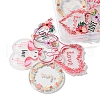 10Pcs 5 Styles Valentine's Day Theme Acrylic Pendants MACR-FS0001-40-3