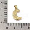 Rack Plating Brass Pave Shell Pendants KK-G500-17G-3