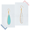 ANATTASOUL 2 Pairs 2 Style Synthetic Turquoise & Natural Howlite Teardrop Dangle Earrings EJEW-AN0002-33-3