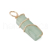20Pcs 10 Styles Natural Mixed Stone Copper Wire Wrapped Pendants PALLOY-JF03976-5